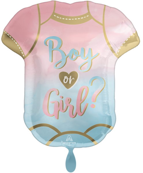 XL Folienballon Figur - Boy or Girl? Body - ø 60cm